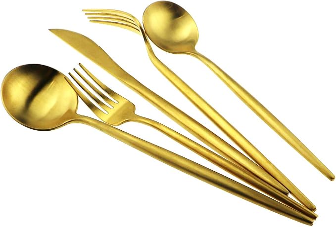 Gugrida 20-Piece 18/10 Stainless Steel Flatware Silverware, Luxury Dinnerware - Image 6