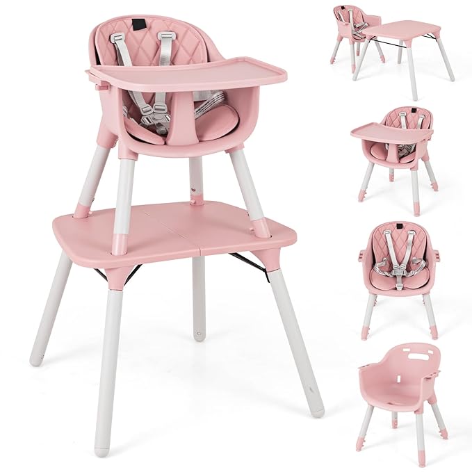 HONEY JOY 5-in-1 High Chair, Convertible Highchair by HONEYJOY