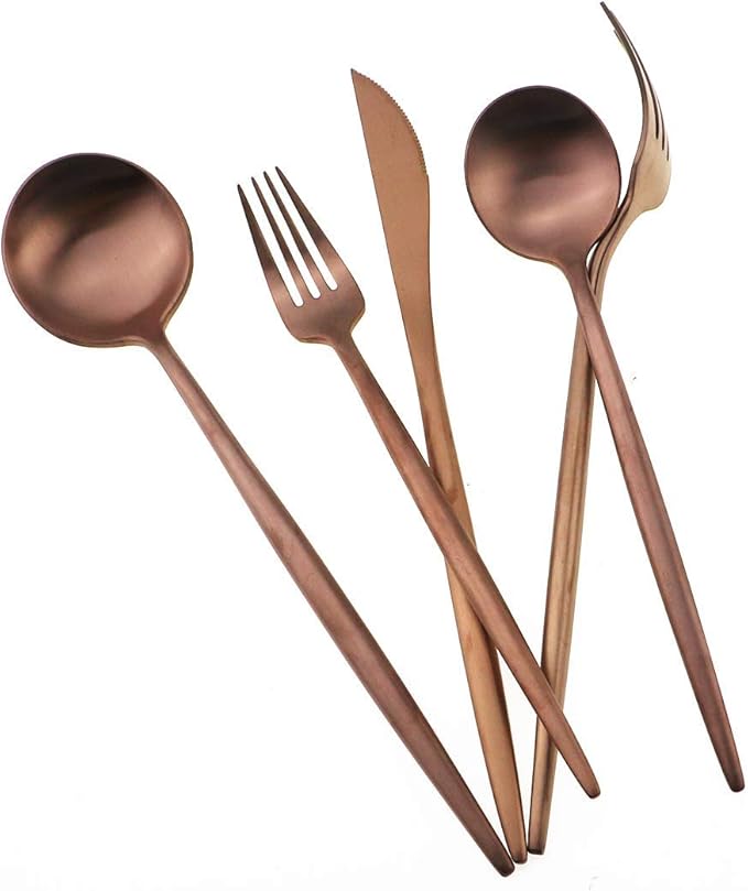Gugrida 20-Piece 18/10 Stainless Steel Flatware Silverware, Luxury Dinnerware - Image 7