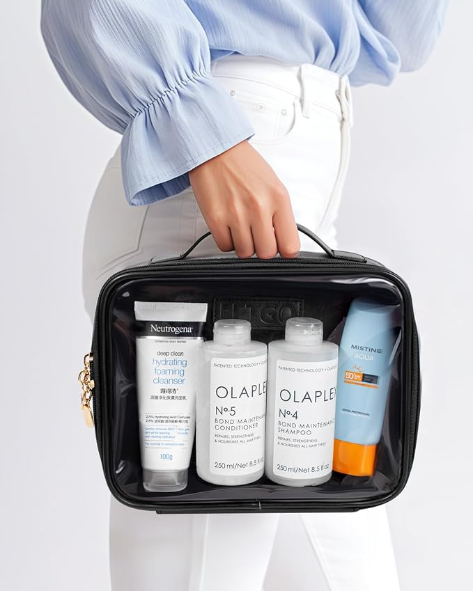 2pcs Clear Toiletry Bag TSA Approved Travel Bag, Carry On - Image 6