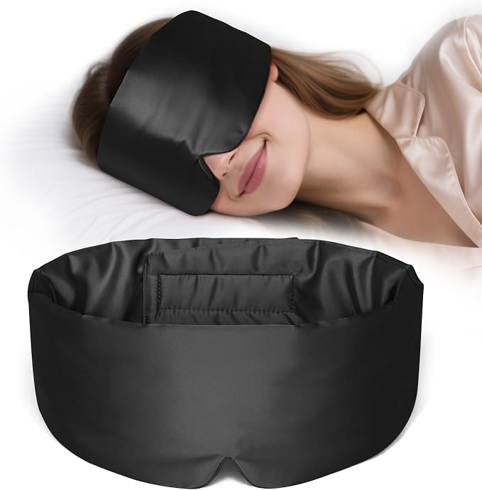 Zenssia Satin Sleep Mask for Women and Men, Lightweight Padded Eye Mask by Zenssia