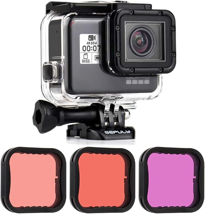 Waterproof Housing Case with Dive Filter by GEPULY