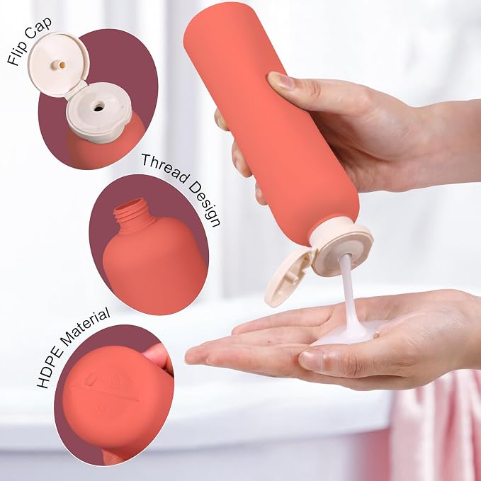 Travel Shampoo Bottle, Empty Plastic Squeeze Bottles 8.8oz - Image 7
