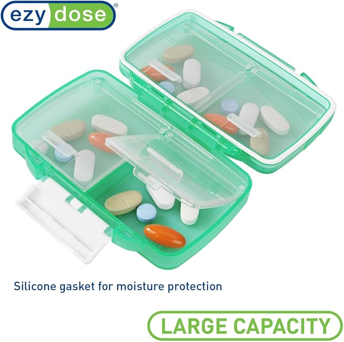 EZY DOSE Moisture-Proof Pill Case, Medicine Planner, Vitamin Organizer Box - Image 2