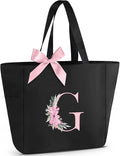 Vavabox Tote Bag, A-Z Initial Monogrammed Waterproof Tote Bag, Bridesmaid Gifts by Vavabox