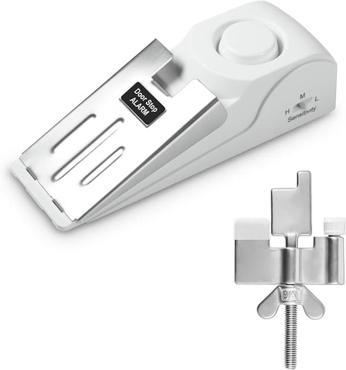 1 Pack 120dB Travel Door Stopper Alarm & Portable Door Lock, 3-Level by DouevoTotalHomeSecurity