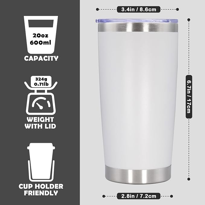 20oz Tumbler Stainless Steel Tumbler Cup - Image 4