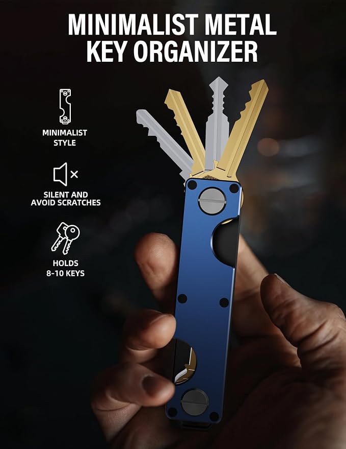 Key Organizer Key Holder Compact Key Case Minimalist Metal Key Chain Key Holder - Image 3