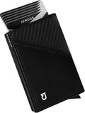 Jenoss Smart Wallet For Men: Full Grain Leather, Handcrafted, Slide Metal Pop by Jenoss-FinestSmartWallet