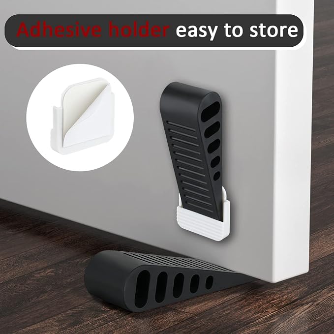 JQK Rubber Door Stopper Wedge, Wooden Floor, DSB61-BK-P9 - Image 3