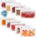 SPLF 10 Pack Dishwasher Safe Reusable Snack Bags, BPA Free Reusable Food by SPLF