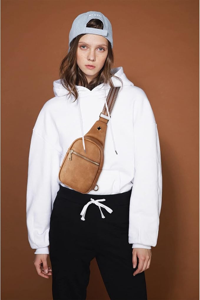 Telena Small Sling Bag for Women Leather Crossbody Fanny Packs Chest Bag for - Image 2