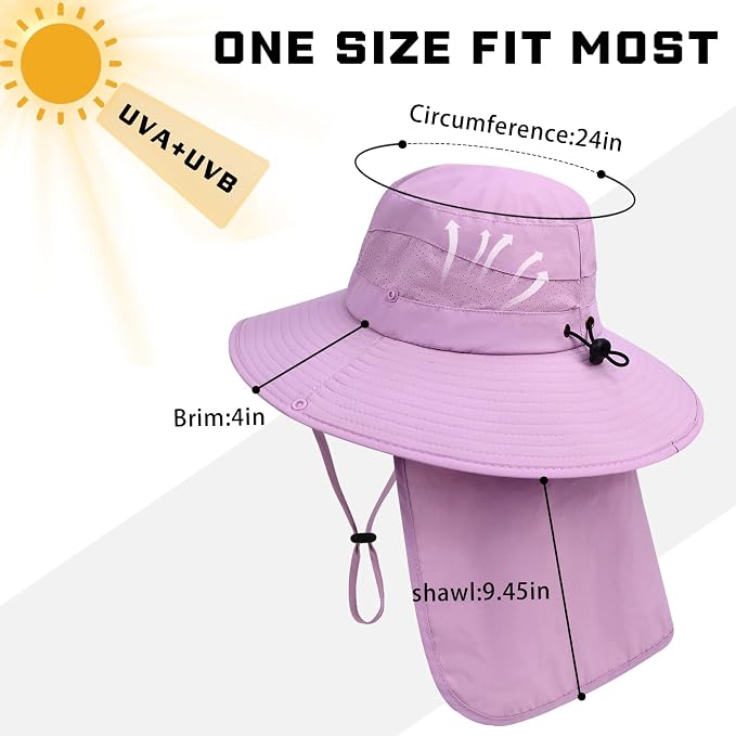 Sun Hats for Men Women, UPF50+ Protection Safari Hat, Wide Brim Fishing Hat - Image 5