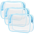PACKISM 3 Pack TSA Approved Clear Toiletry Bags, Quart Size, Travel Makeup by Packism