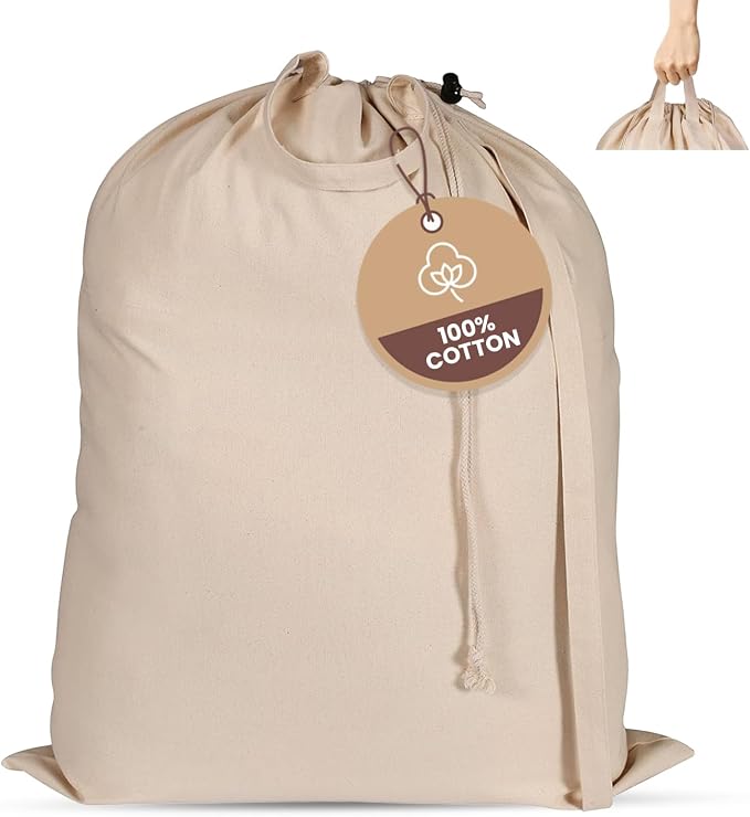 LFH Home Cotton Canvas Large Laundry Bag by LFHHomePrivateLimited