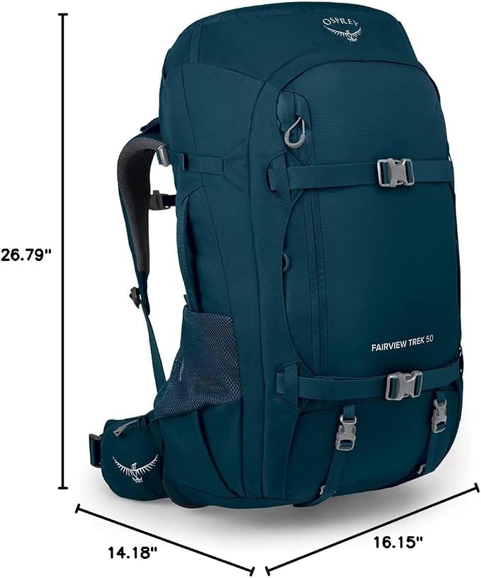Osprey Fairview Trek 50L Women's Travel Backpack, Night Jungle Blue - Image 9