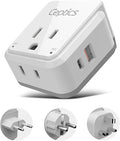 Ceptics European Plug Travel Adapter Set, 20W PD & QC, Safe Dual USB & USB-C by Ceptics