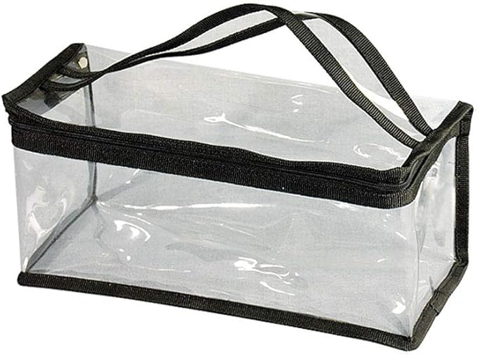 Small Rectangular Clear PVC Makeup Bag Make Up Artist Tool Organizer Pouch Bag by JulaVance