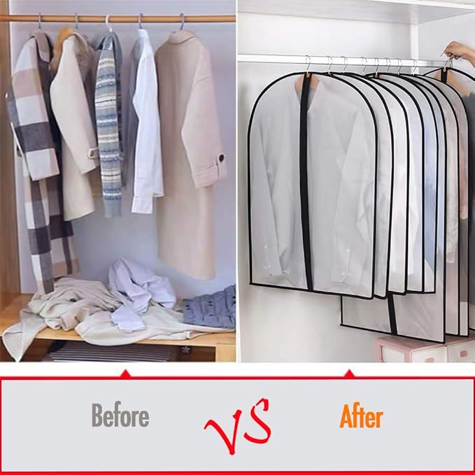 Hanging Garment Bag Dress Bags for Closet Storage Suit Protector Cover Bag - Image 6