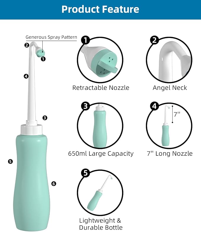 Portable Bidet for Toilet, Bidet Attachment, Handheld Personal Travel Bidet - Image 3