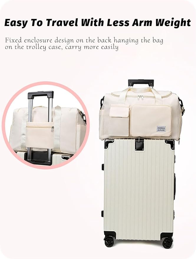 Multipurpose 20L Foldable Duffel Bag Gym Yoga Bag Carry-On Shopping Sack Travel - Image 4