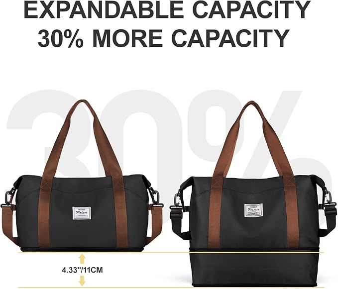 Travel Duffel Bag, Sports Tote Gym Bag, Shoulder Weekender Overnight Bag - Image 5