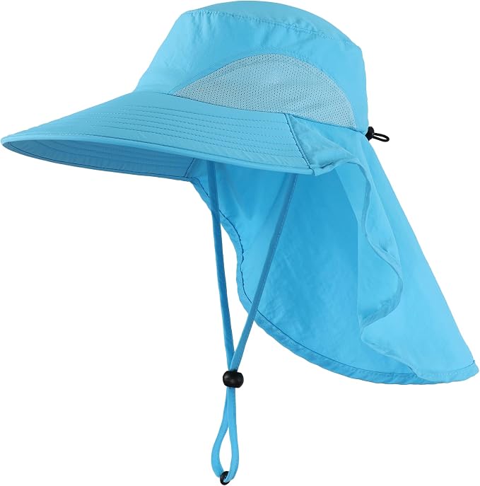 Home Prefer Outdoor UPF50+ Sun Hat Wide Brim Mesh Fishing Hat by HomePreferHatsCaps
