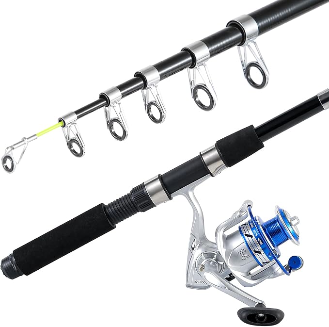 Fishing Pole Combo, 6.9ft 2Pcs Telescopic Rods Set, Collapsible Fishing Rods - Image 3