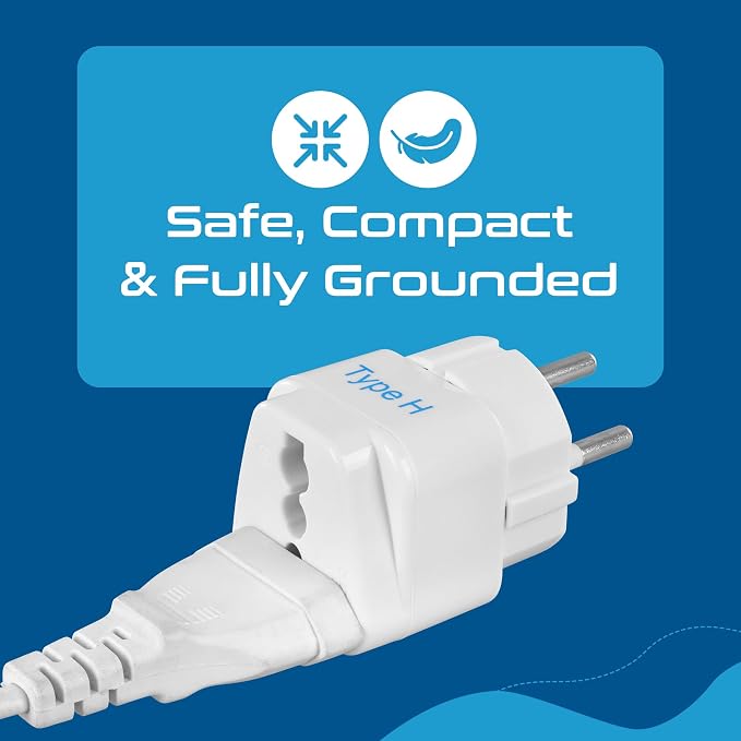 Ceptics Israel Power Adapter Travel Universal Plug, Works in Palestine - Image 7