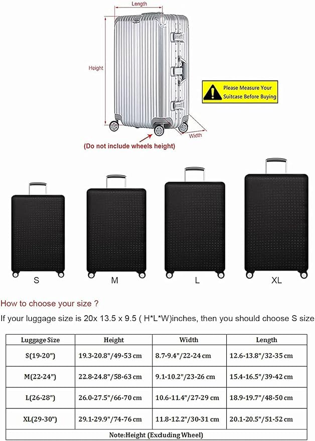 Luggage Cover, THome Protective Washable Suitcase Cover - Image 6