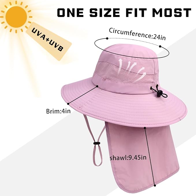 Sun Hats for Men Women, UPF50+ Protection Safari Hat, Wide Brim Fishing Hat - Image 6