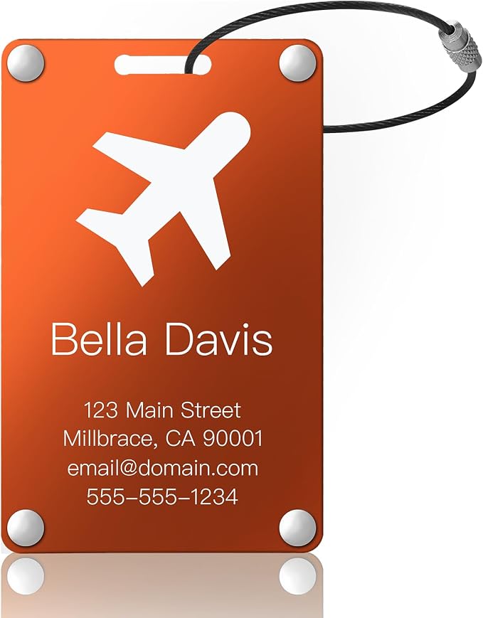 Personalized Luggage Tags: Custom Metal Luggage Tags by Kcule