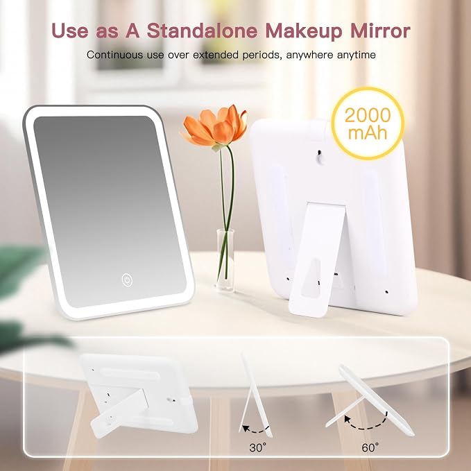 Travel Makeup Bag with LED Mirror, Cosmetic Bags - Image 6