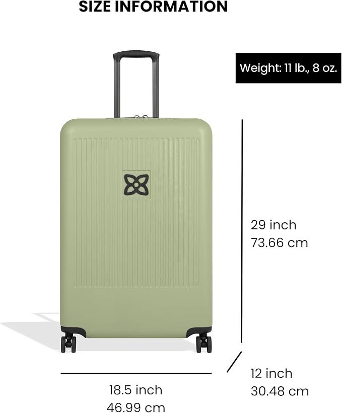 Sherpani Meridian, 29 Inch Travel Hardside Luggage, Durable Hardshell Luggage - Image 3