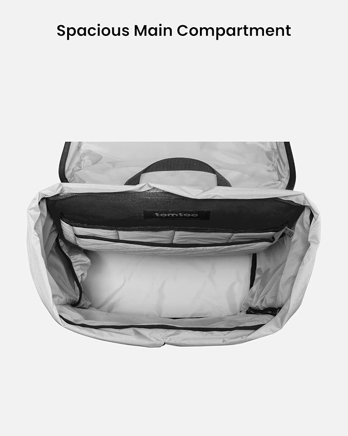 tomtoc Flap Laptop Backpack, Lightweight, Water-Resistant Casual Daypack - Image 4
