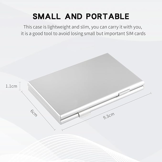Aluminum SIM Card Case, 24Slots Ultrathin SIM Card Holder, Fit - Image 3