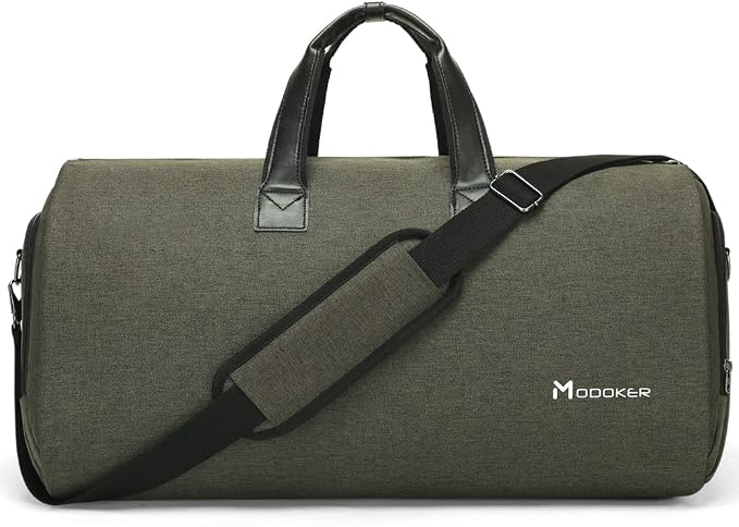 Convertible Garment Bag with Shoulder Strap, Modoker Carry on Garment Duffel Bag by Modoker