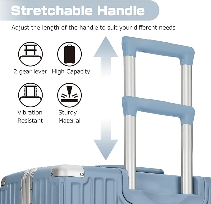 AnyZip Luggage Aluminium Frame Suitcase Hard Shell TSA Lock No Zipper 28In Haze - Image 7
