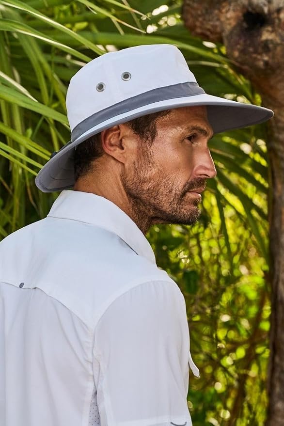 Coolibar UPF 50+ Men's Women's Matchplay Golf Hat - Image 2