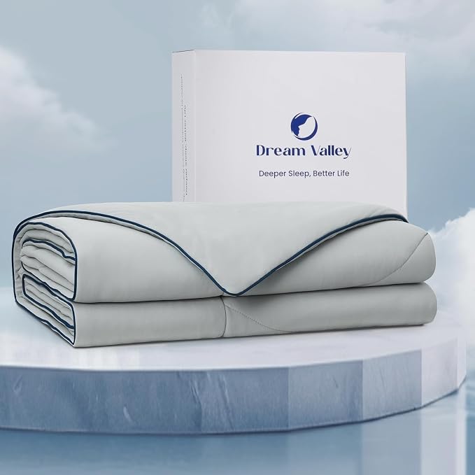 Dream Valley® Outlast® Cooling Comforter, Throw Size, Breathable NASA-Grade by DreamValley
