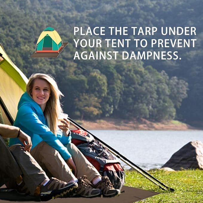 KALINCO Waterproof Camping Tarp Tent Hammock Rain Fly, 10X10FT/10X15FT - Image 7