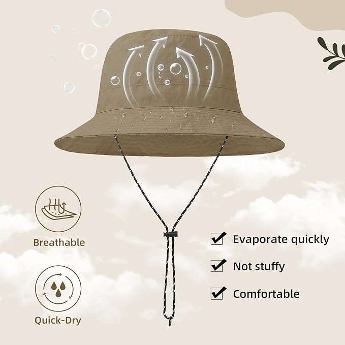 Durio Waterproof Bucket Hats for Woman UPF 50+ Sun Hat UV Protection Packable - Image 5