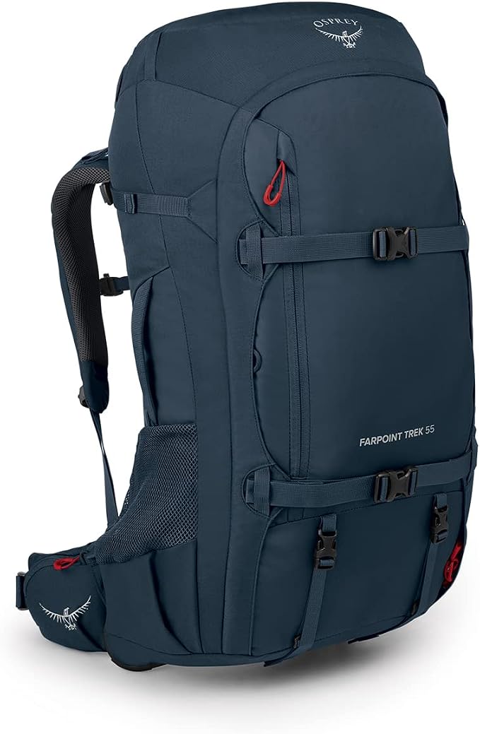 Osprey Farpoint Trek 55L Men's Travel Backpack, Muted Space Blue by Osprey