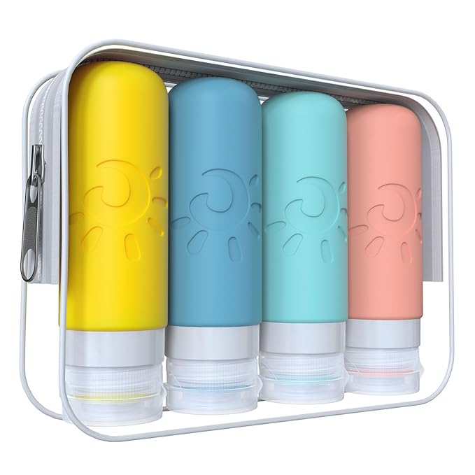 Travel Bottles for Toiletries, TSA Approved Travel Containers 3oz Leak Proof by ZAFIT