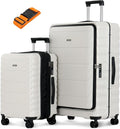 Luggage Sets 2 Pieces, 20/28 Inch PC Hardshell Suitcase by CENSIEN