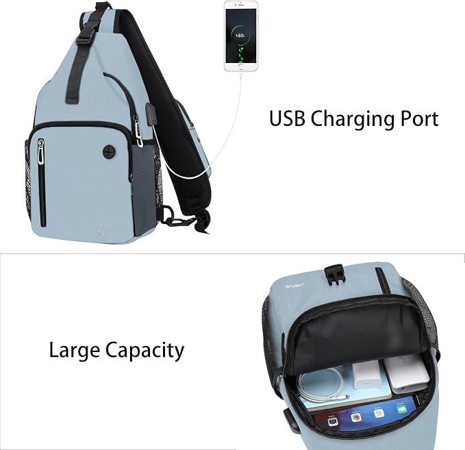 MOSISO Sling Backpack Bag, Crossbody Shoulder Bag Travel Hiking Daypack Chest - Image 2