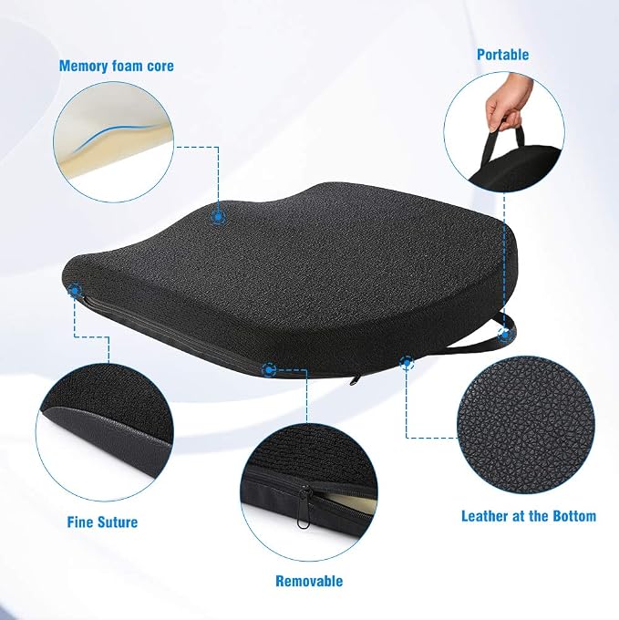 Tsumbay Memory Foam Seat Cushion, Office Soft Seat Cushion - Image 4