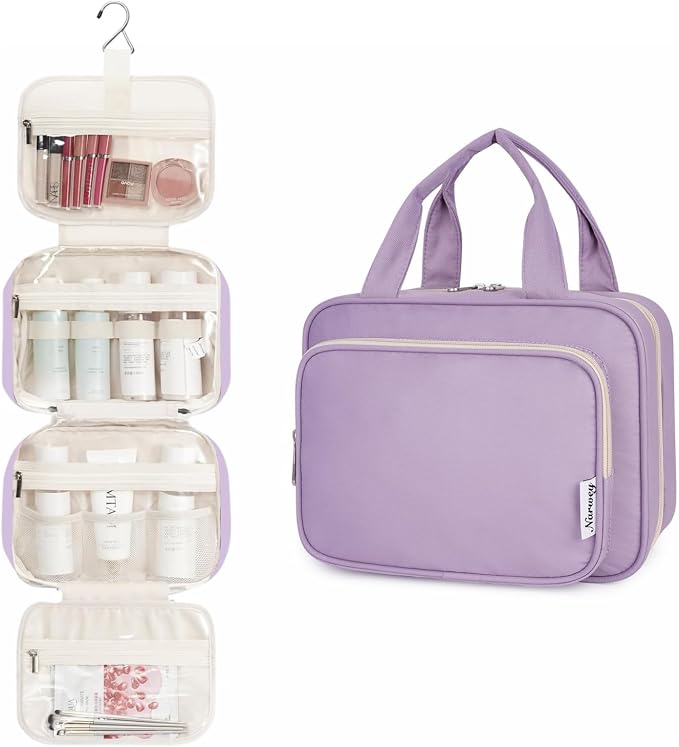 Narwey Hanging Toiletry Bag for Women Travel Makeup Bag Organizer Toiletries - Image 2