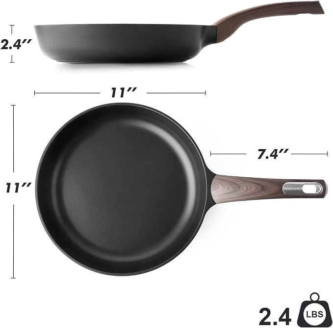 SENSARTE Nonstick Frying Pan Skillet 11Inch Non Stick Egg Pan Omelette Pans - Image 7