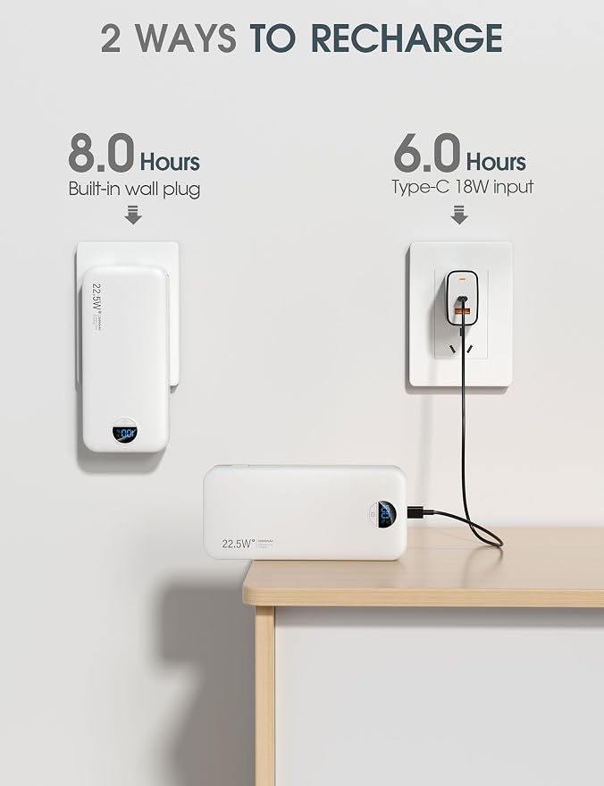 Portable Phone Charger, 20000mAh 22.5W Type C Charger Fast Charging - Image 6